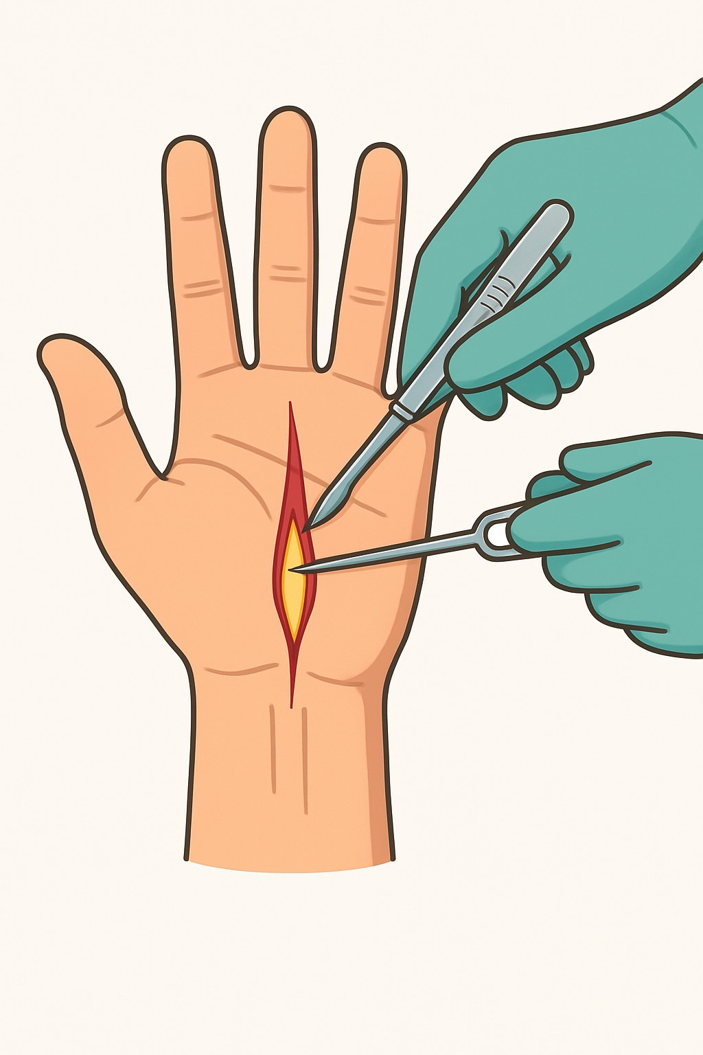 Carpal Tunnel Release procedure illustration