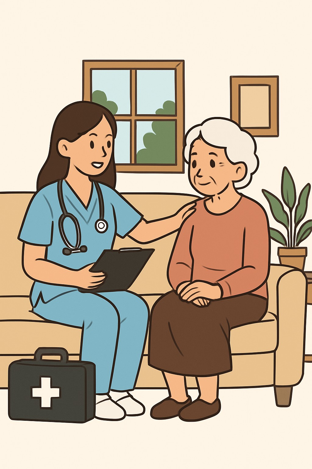 Home Health Nursing Visit procedure illustration