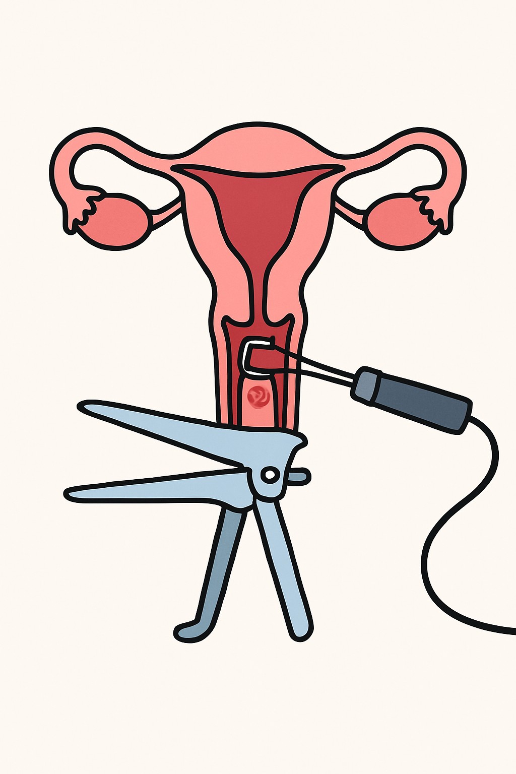 LEEP (cervical lesion excision) procedure illustration