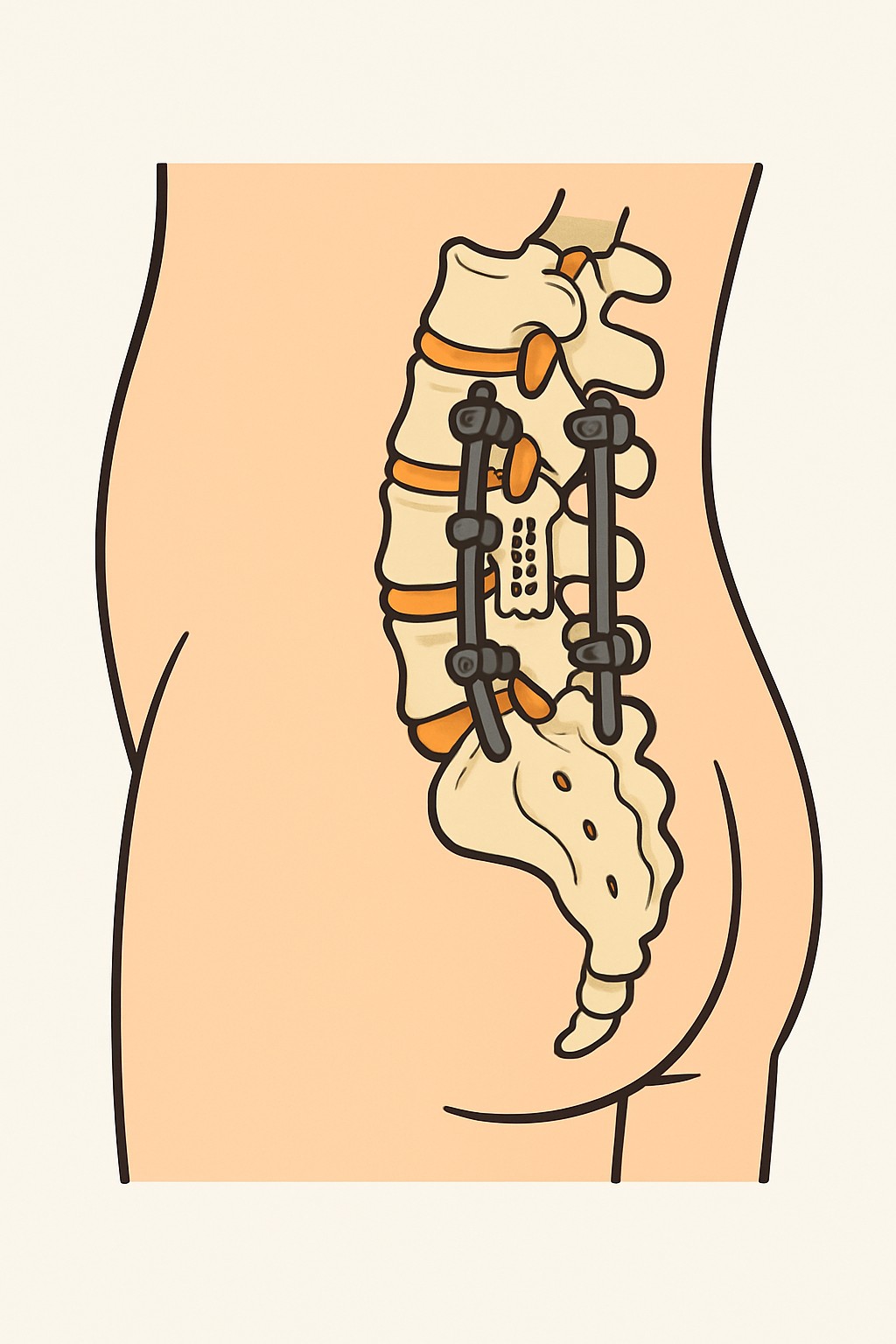 Spinal Fusion (Lumbar) procedure illustration