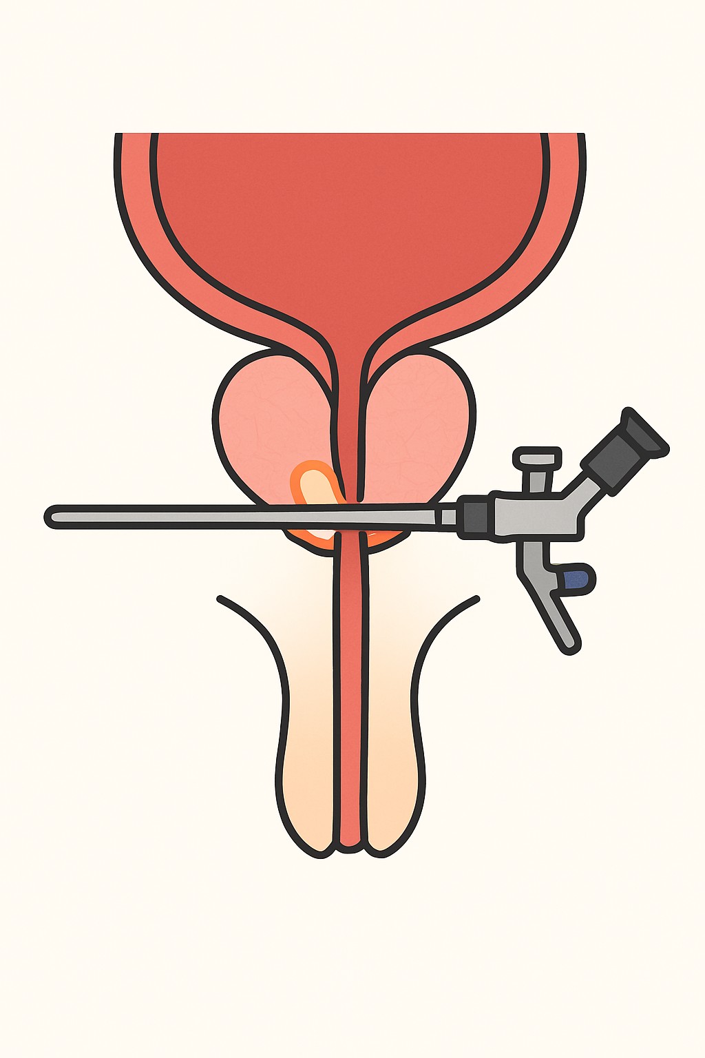 Transurethral Resection of Prostate (TURP) procedure illustration