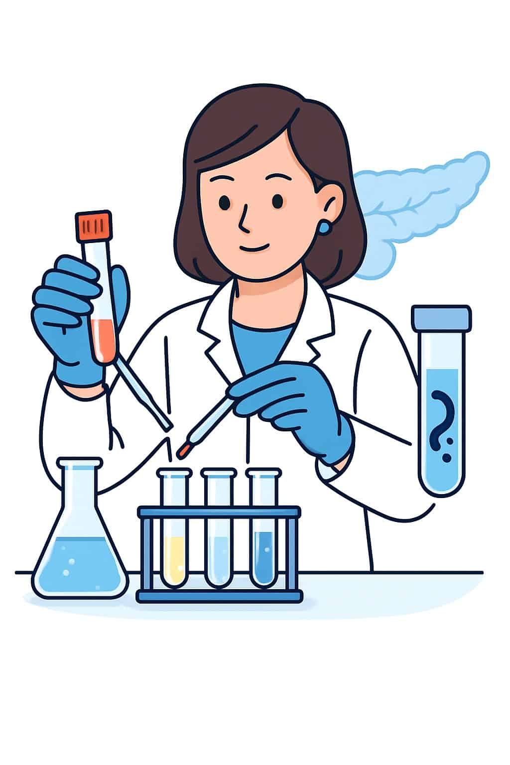 Amylase assay (pancreatic enzyme test) procedure illustration