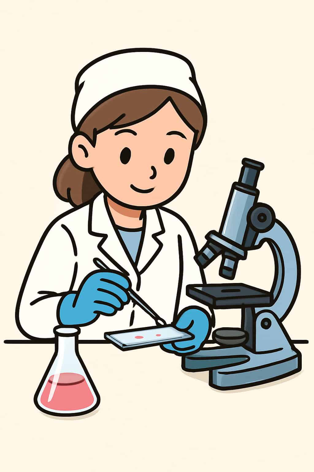 Bacteriologic smear (e.g. AFB stain) procedure illustration