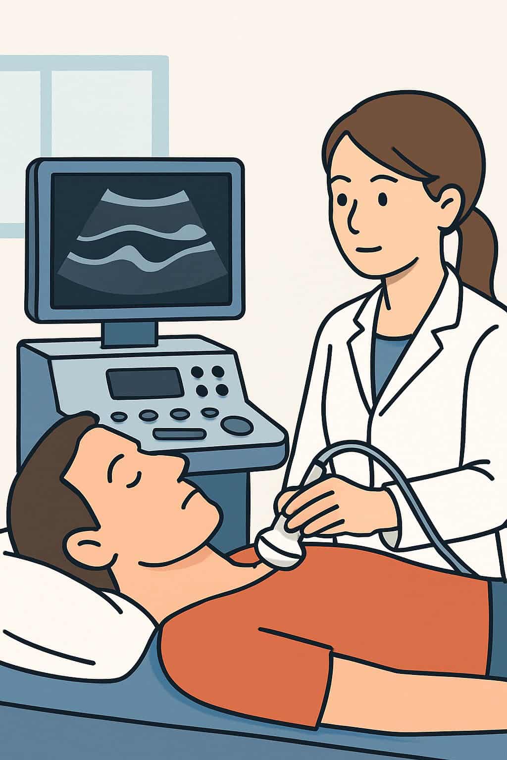 Carotid Duplex Ultrasound procedure illustration