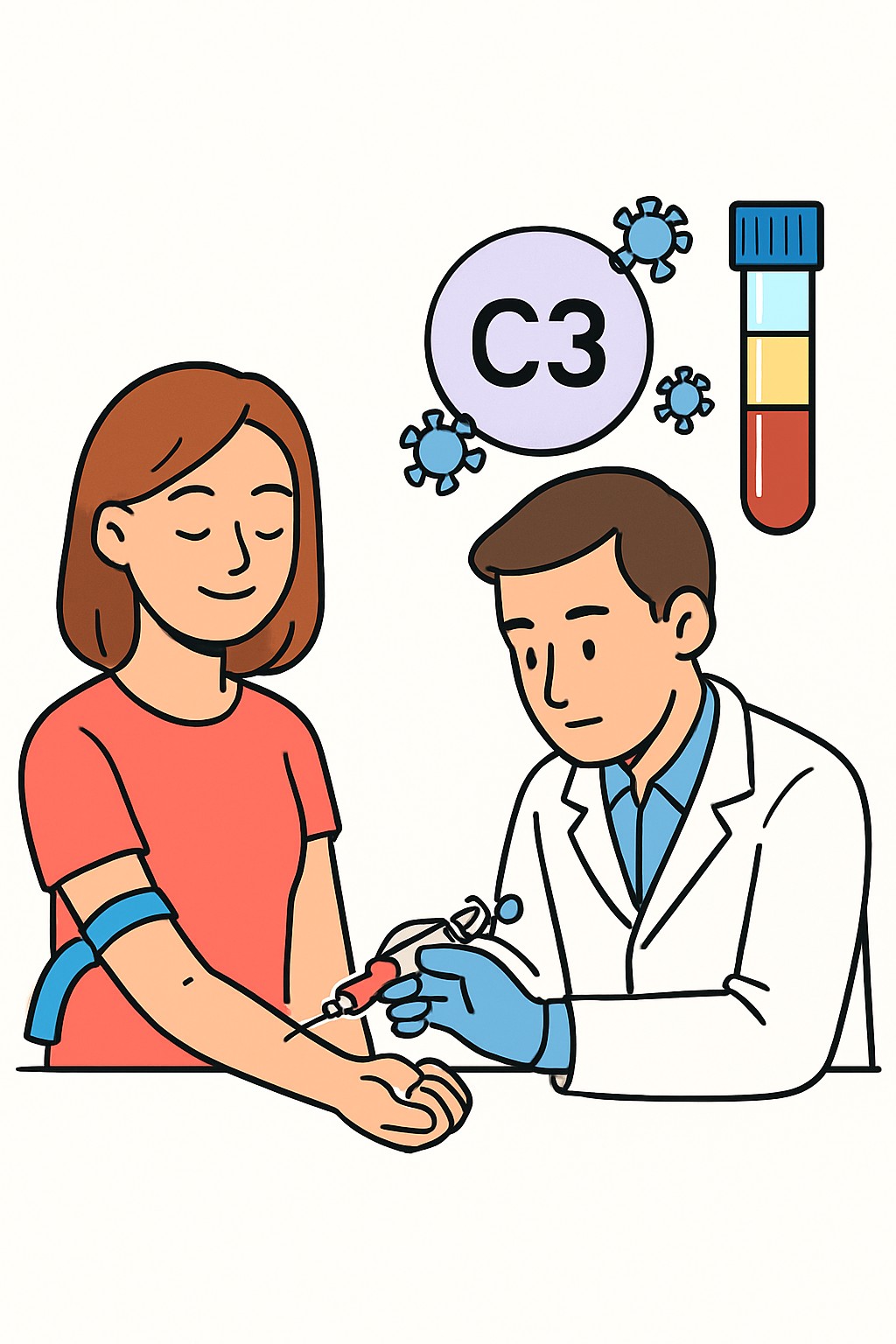 Complement C3 level (immune protein test) procedure illustration