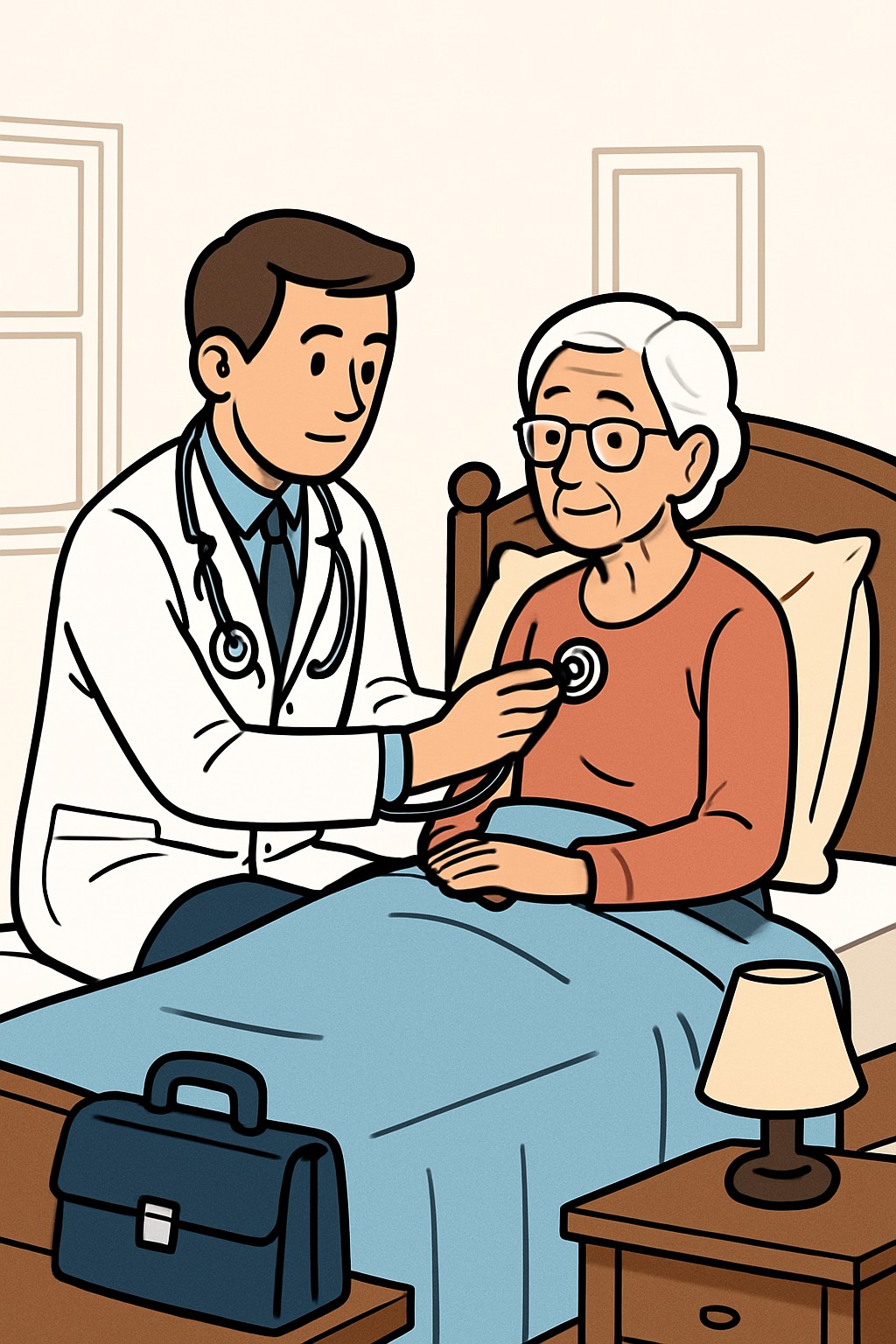 Domiciliary/rest home visit (high complexity) procedure illustration