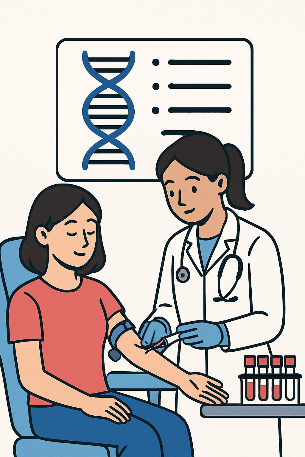 Genetic Testing Panel (BRCA1/2 analysis) procedure illustration