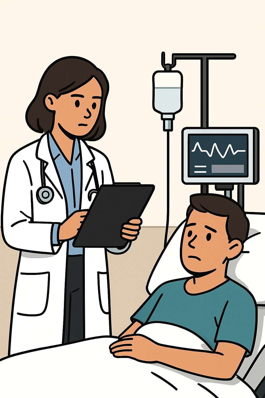 Initial observation care (high complexity) procedure illustration