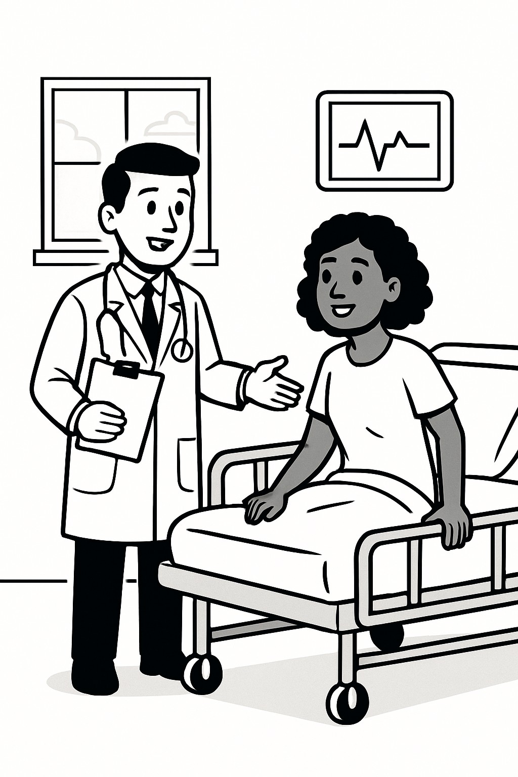 Observation care discharge day management procedure illustration