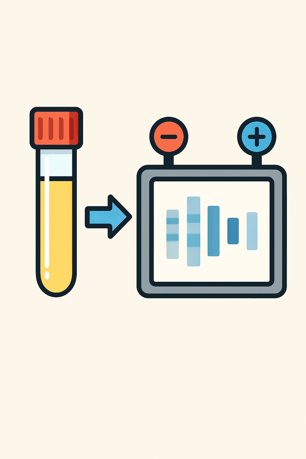 Protein electrophoresis (serum) procedure illustration