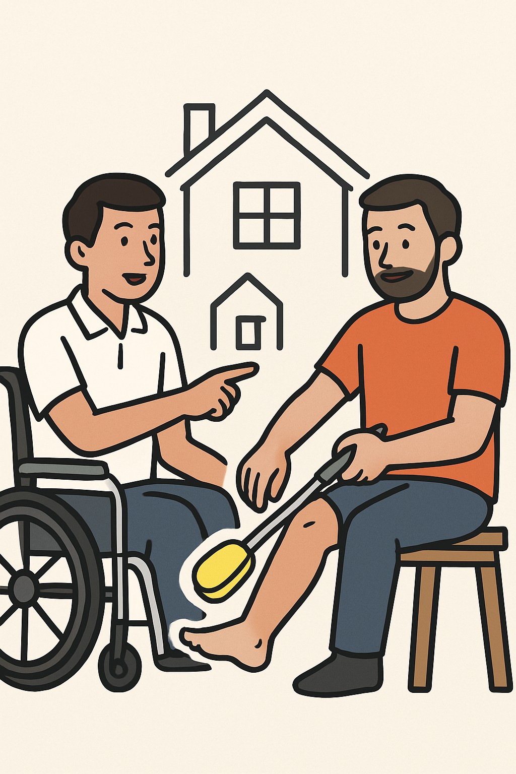 Self-care/home management training (15 min) procedure illustration