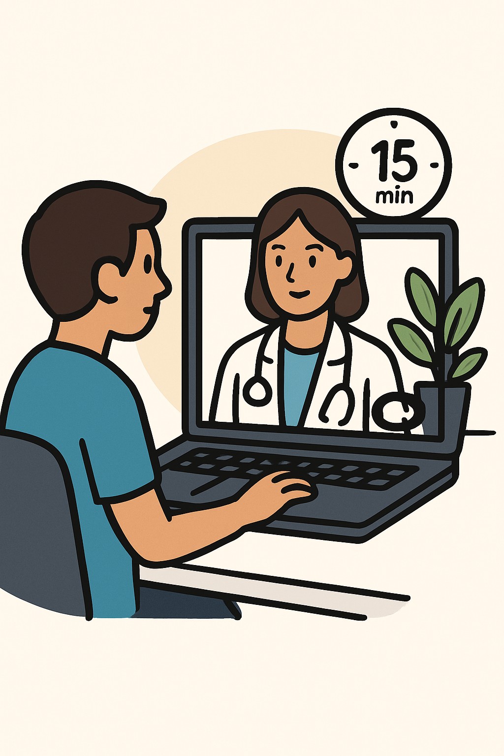 Telehealth Video Visit (15 min) procedure illustration